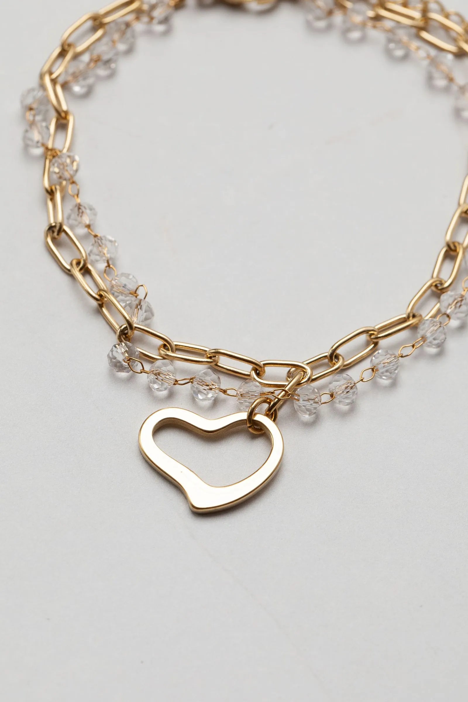 Pulseira Pingente Coração DOURADO