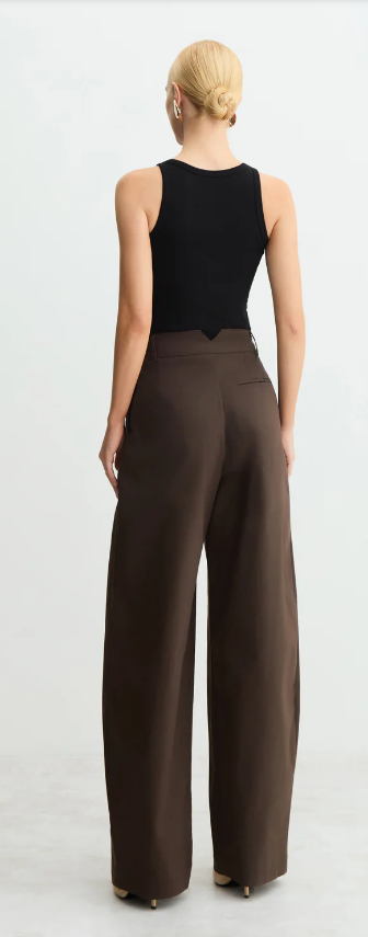 CALCA BAGGY PREGA FRONTAL RECORTE V COSTAS