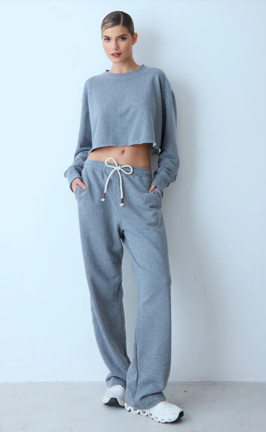 CALCA RETA ELASTICO CINTURA E BOLSO COSTAS