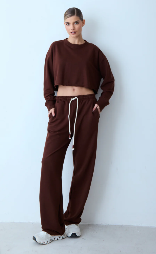 CALCA RETA ELASTICO CINTURA E BOLSO COSTAS