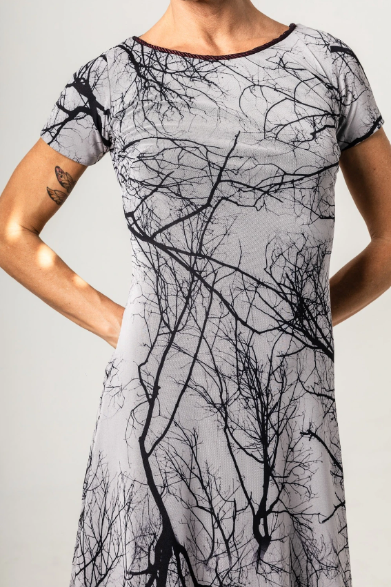 Vestido curto de tule Gota Costas