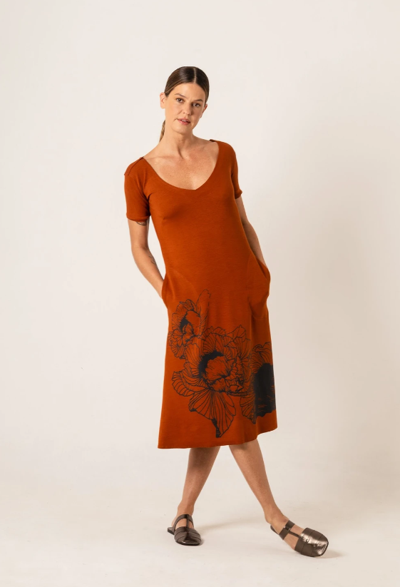 Vestido curto de malha Silk Ramos