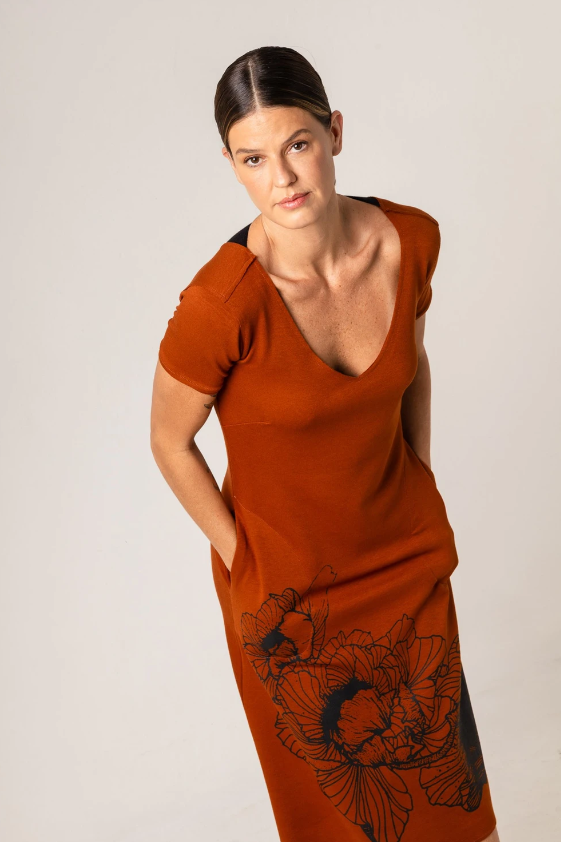 Vestido curto de malha Silk Ramos