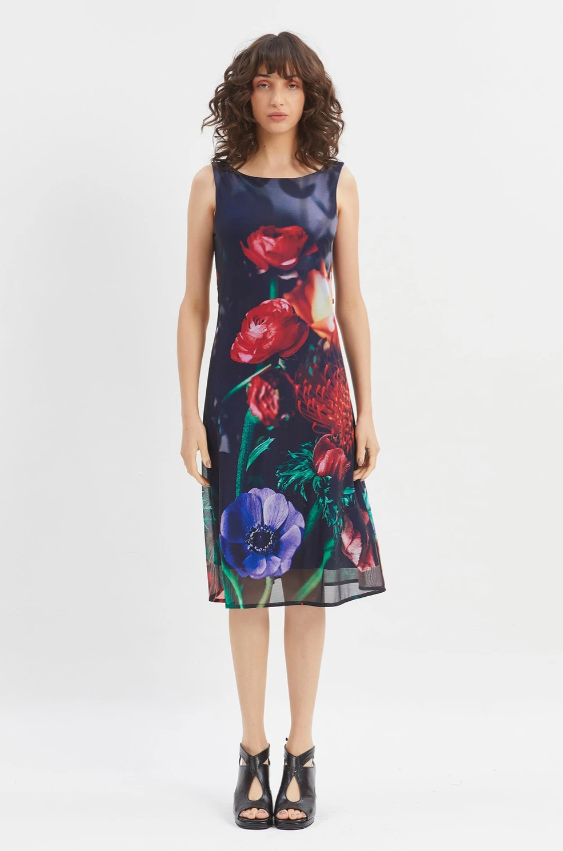 Vestido tule Floral Burnet