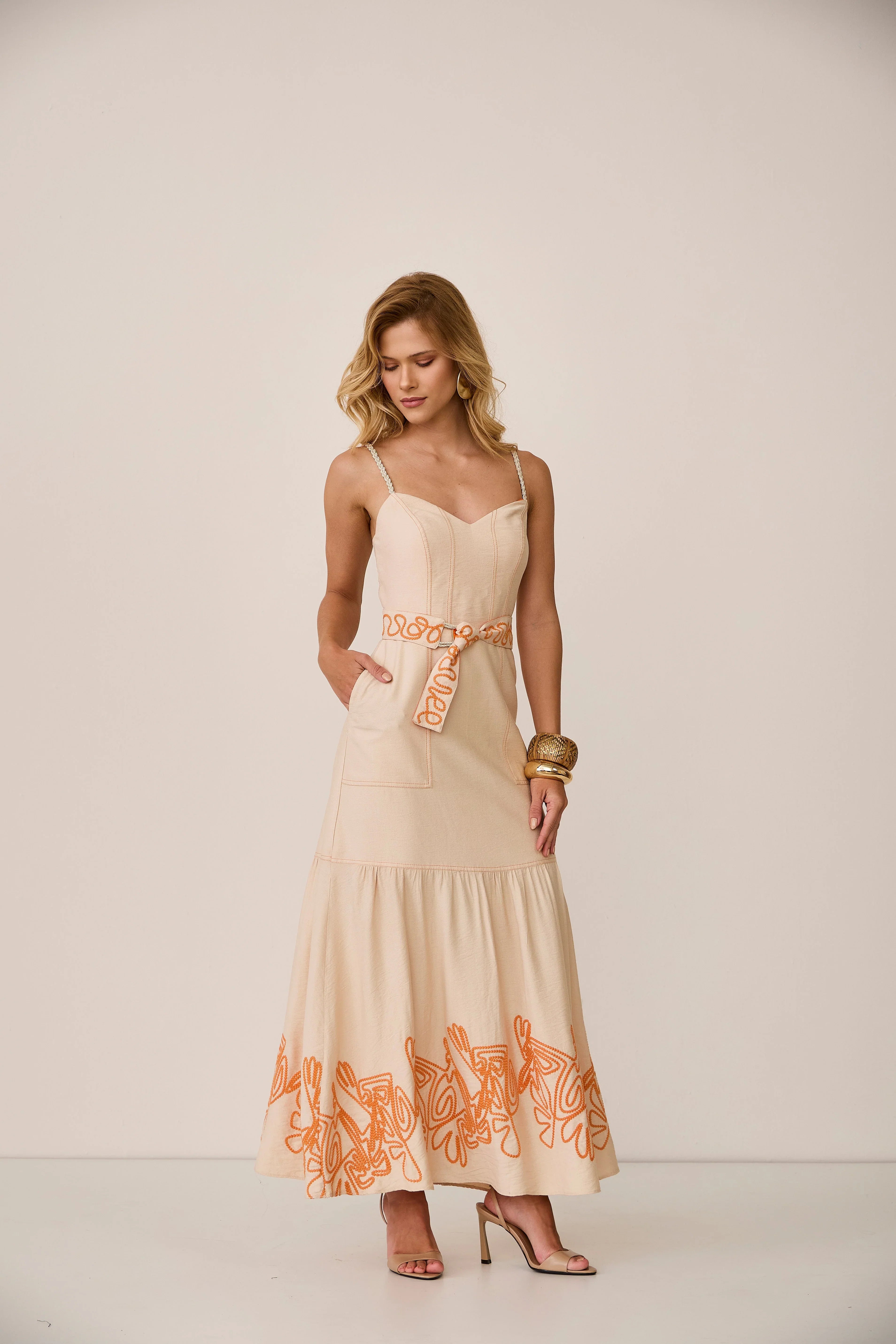 Vestido Aurora Bordado