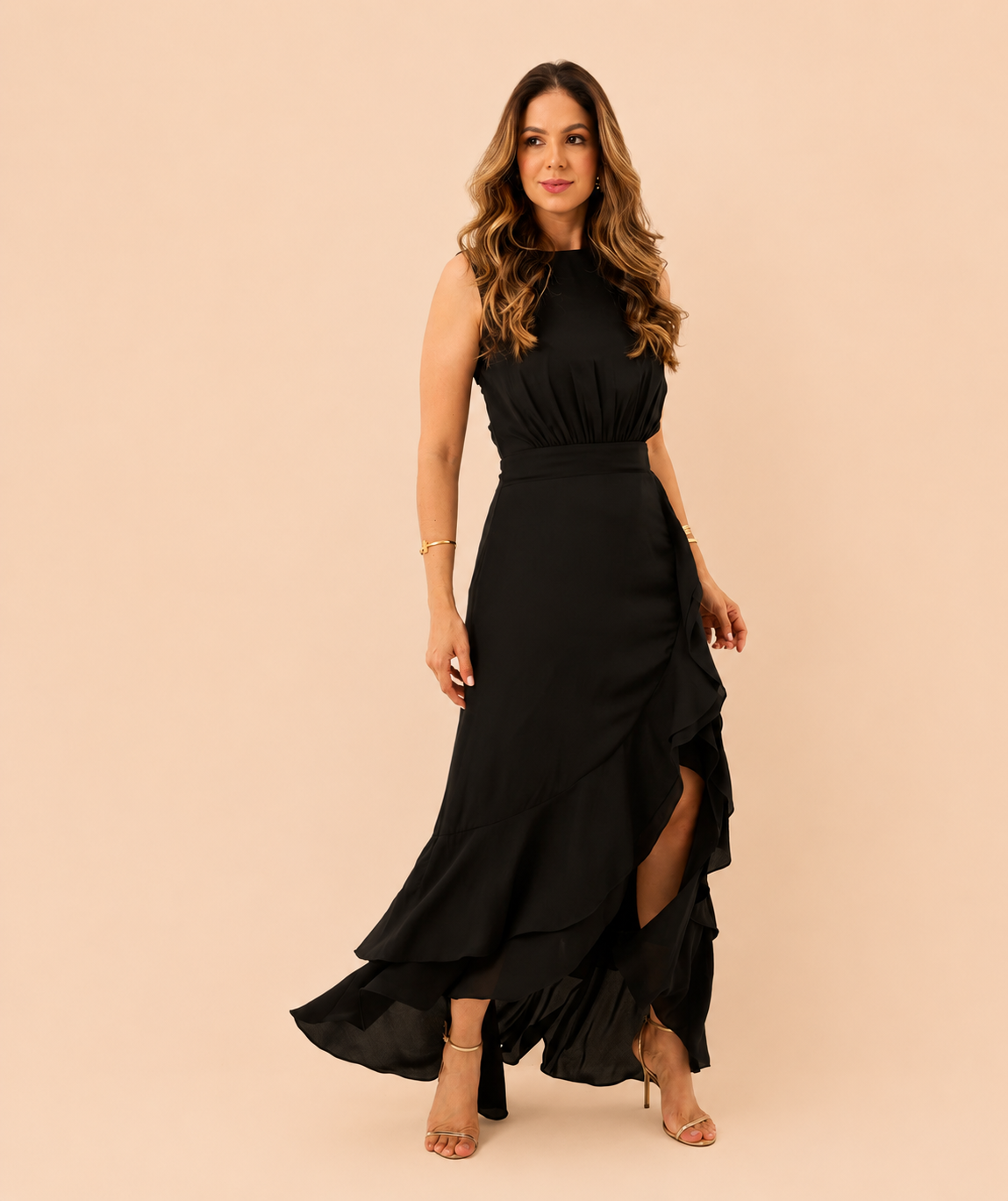 Vestido Julia Pozzam Preto Elegante
