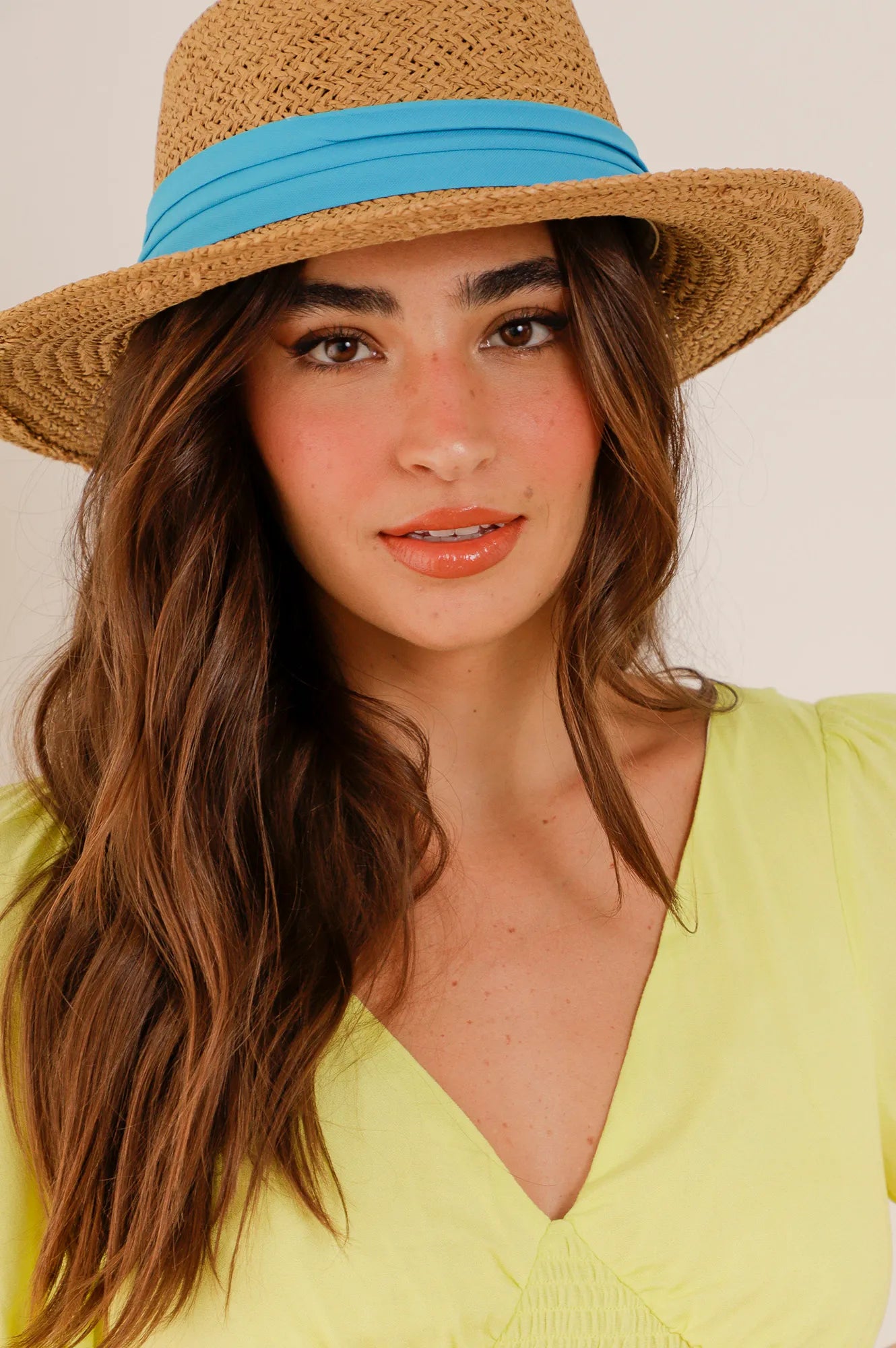 Chapéu Palha Com Faixa AZUL