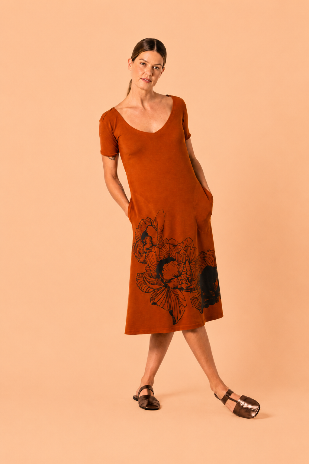 Vestido curto de malha Silk Ramos