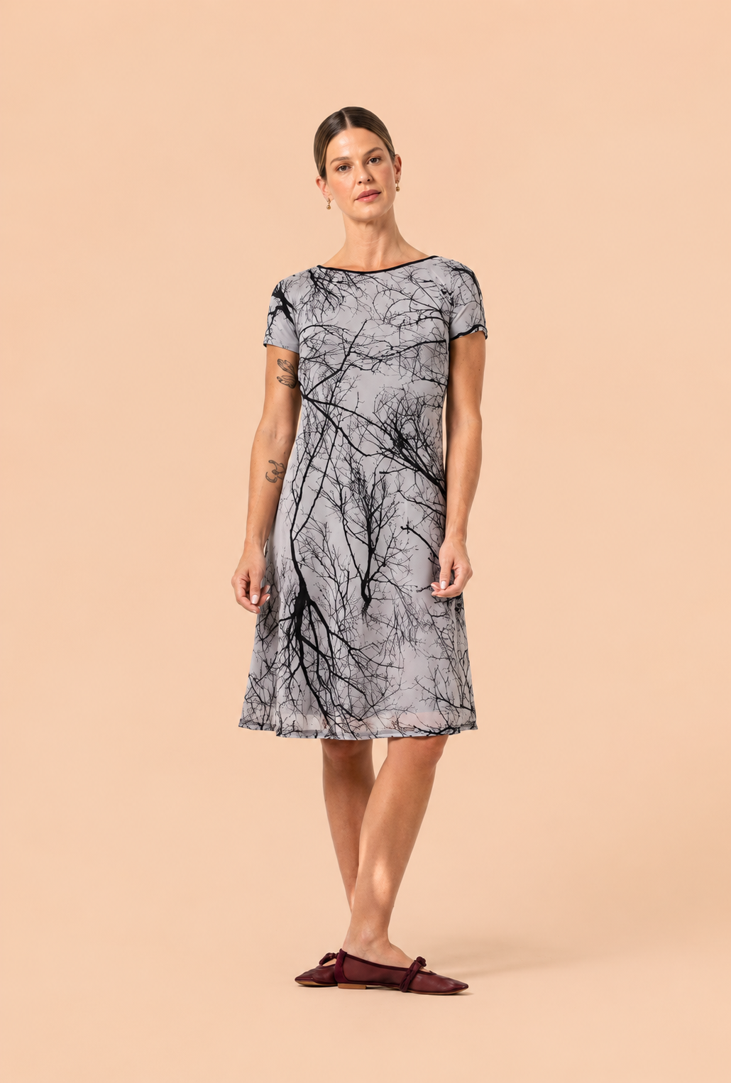 Vestido curto de tule Gota Costas