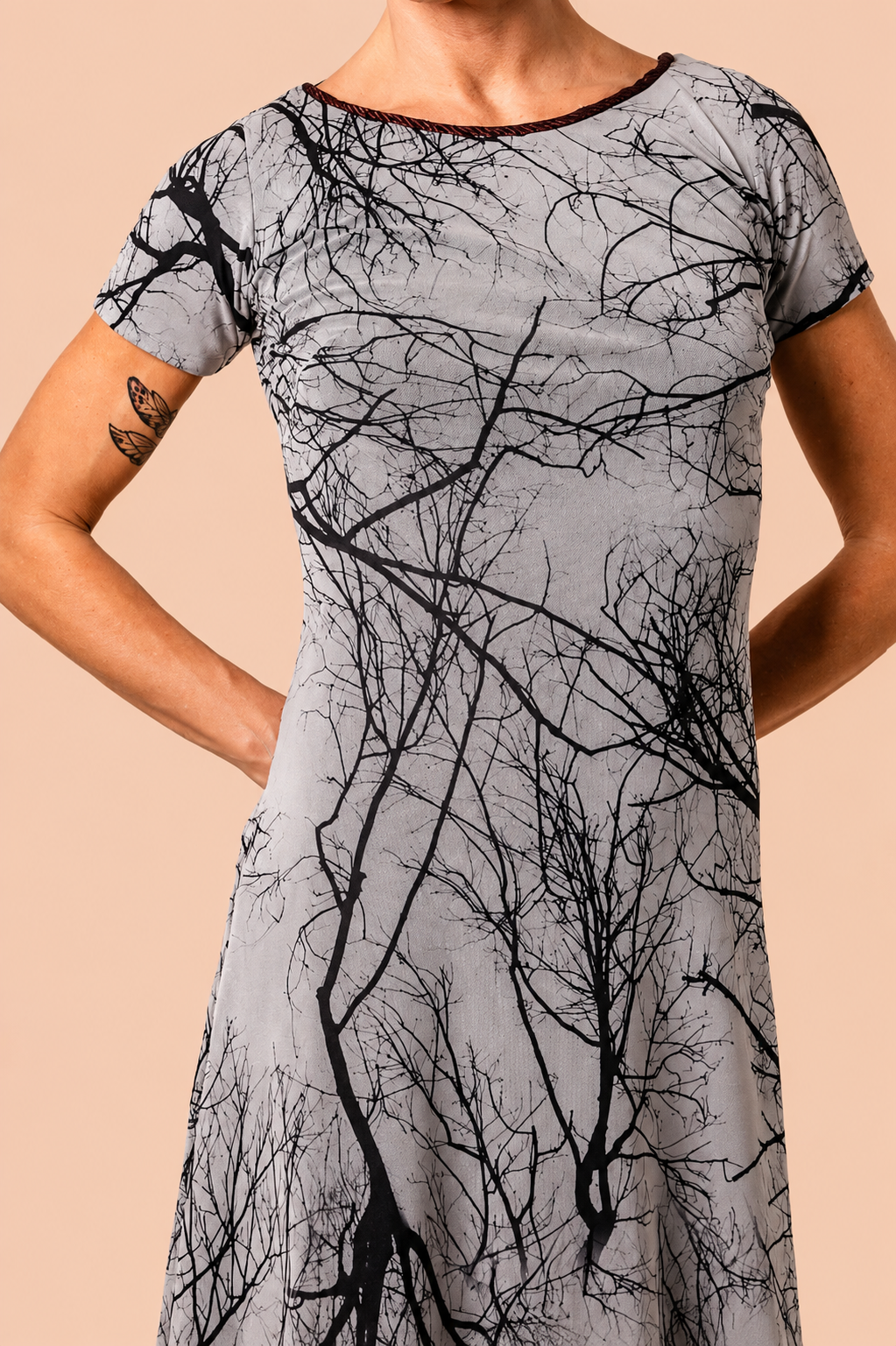 Vestido curto de tule Gota Costas