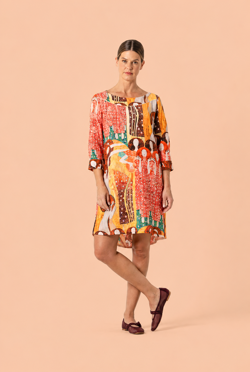 Vestido Curto Manga 3/4 klimt Beethoven