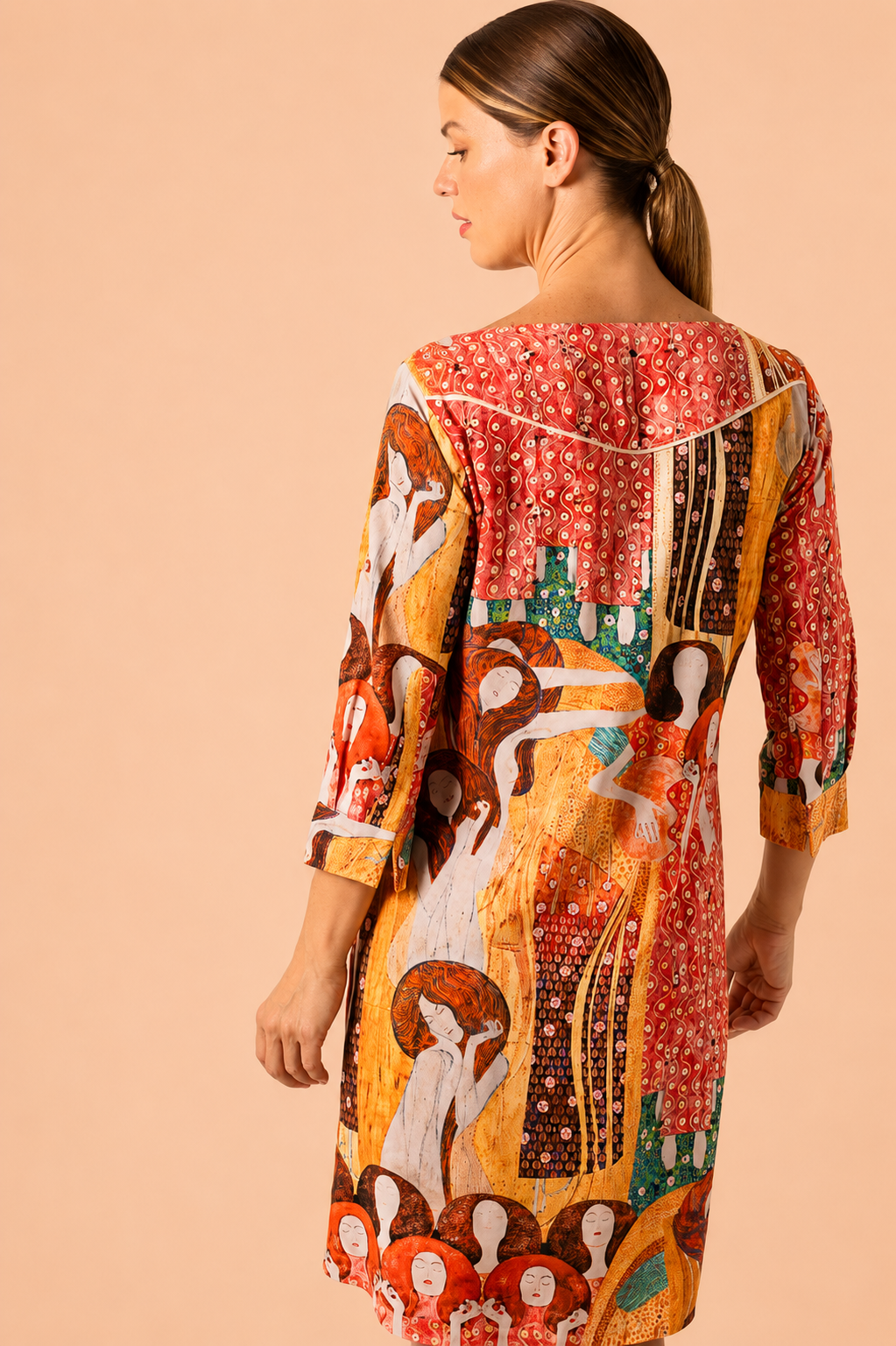 Vestido Curto Manga 3/4 klimt Beethoven