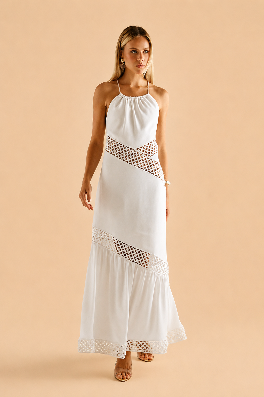 Vestido Saint-Tropez com Detalhes Rendados